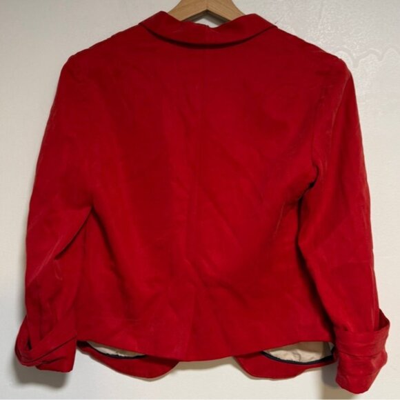 Cartonnier Red Velvet Blazer Women’s Size 2 - Picture 5 of 9